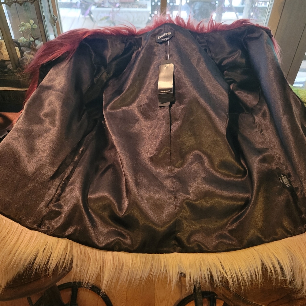 Bebe Ombre Faux Fur Coat - Picture 17 of 17